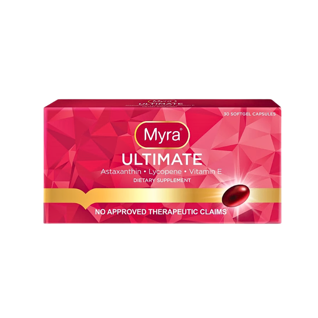 Myra, Ultimate with Astaxanthin & Vitamin E 30 Softgel Capsules Myra, Ultimate with Astaxanthin & Vitamin E 30 Softgel Capsules